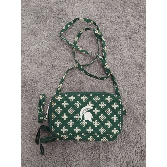 Vera Bradley Michigan State University Spartans All In One Crossbody Quilted - Picture 1 of 6